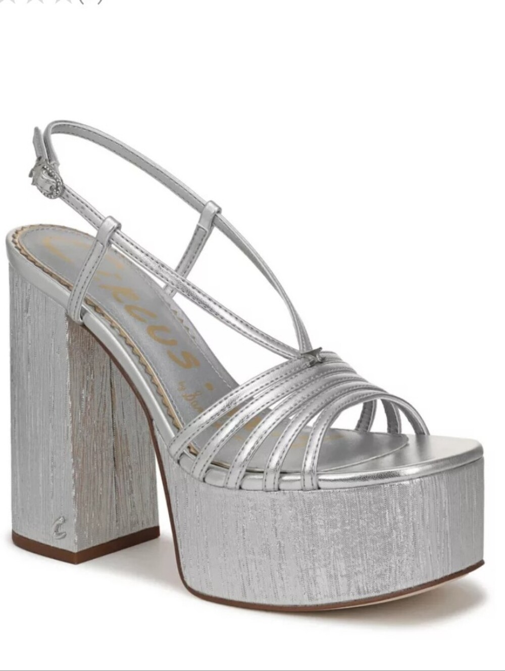 Circus NY By Sam Edelman Siena Silver Platform Strappy Sandals Size 8